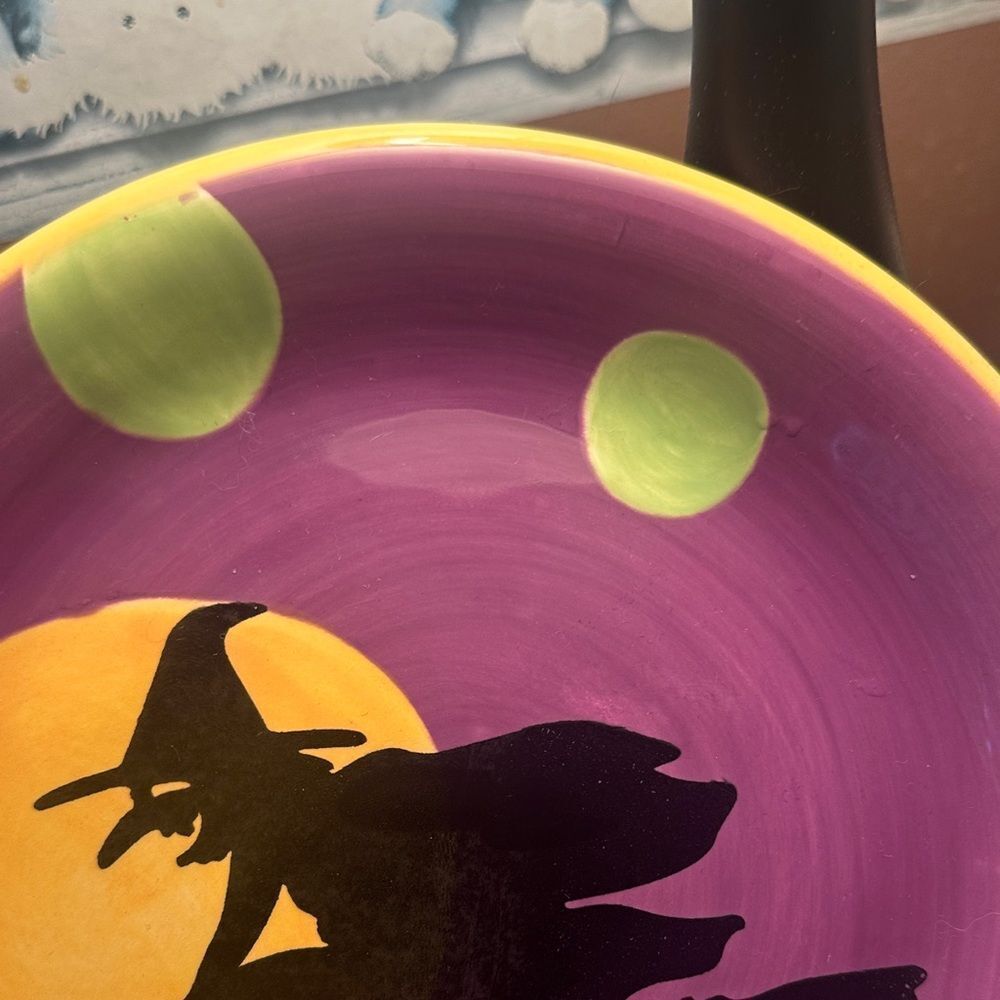 Purple Witch Halloween Plate - Picture 3 of 10